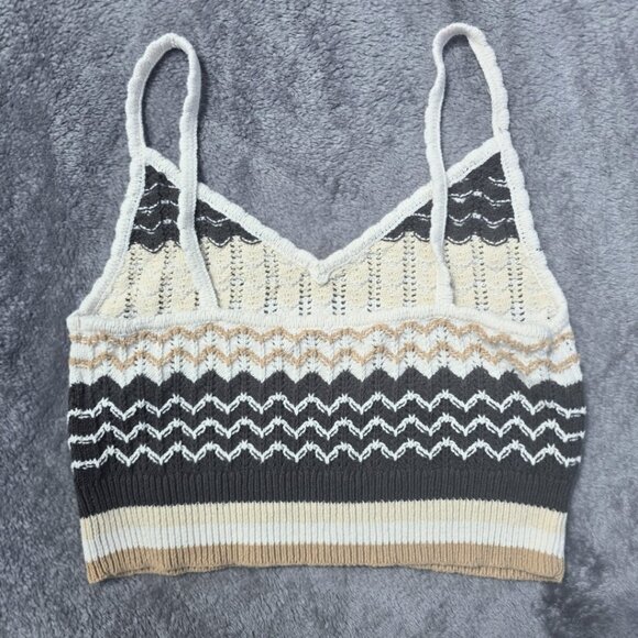 American Eagle Outfitters Knit Cami Top – Neutral Chevron Pattern - Picture 3 of 4